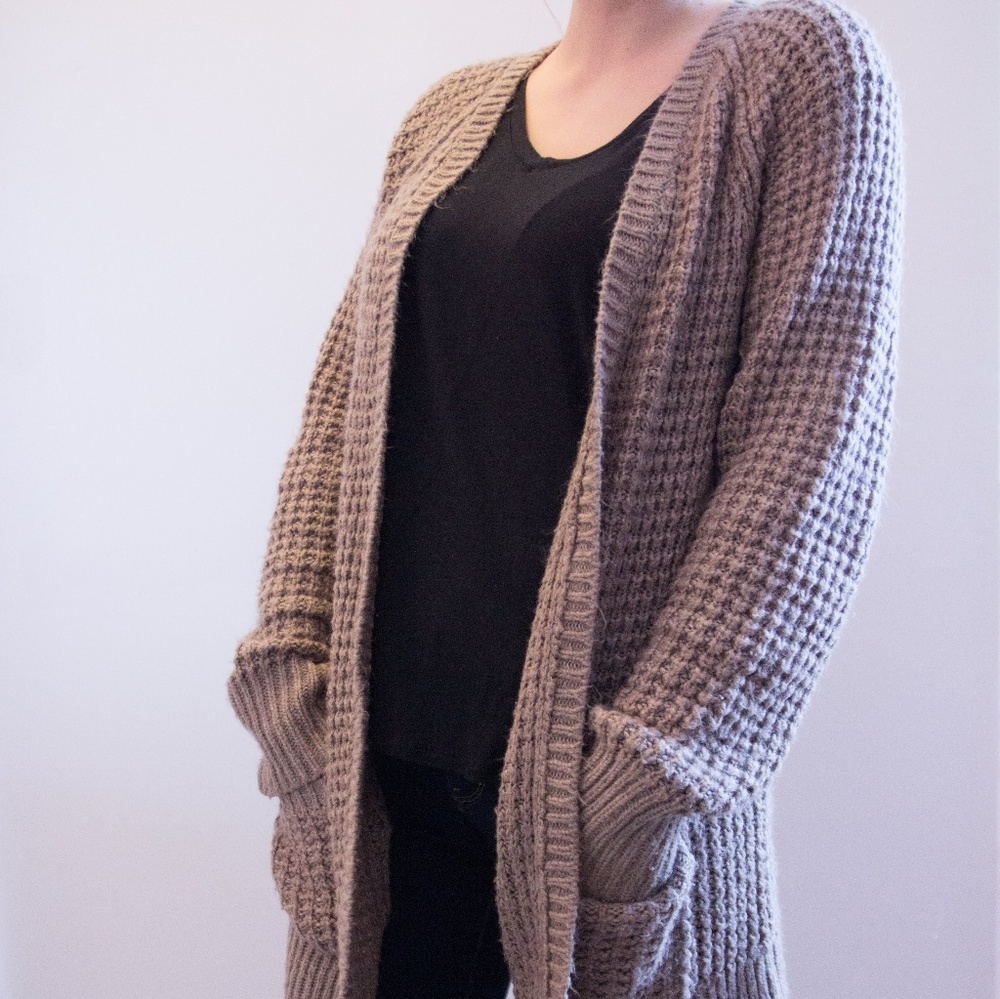 Mossimo Brown Knit Cardigan